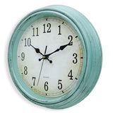 Vintage Wall Clock  Distressed Blue Frame Design - Product example