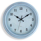 Vintage Wall Clock  Distressed Blue Frame Design - Product showcase
