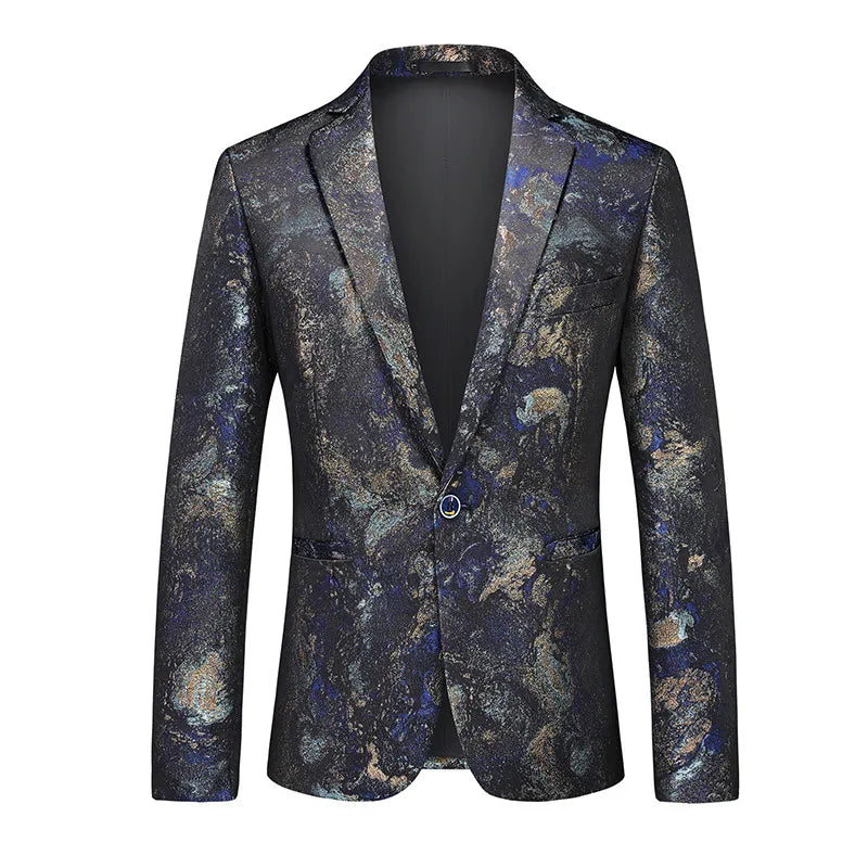 Abstract Pattern Blazer  Red Black Textured Design - Product detail 4