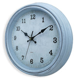 Vintage Wall Clock  Distressed Blue Frame Design - Detailed view