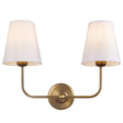 Modern Wall Sconce  Brass Arm Linen Shade - Product detail 10