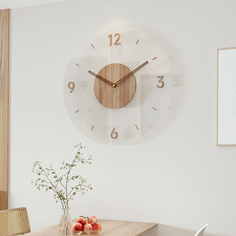 Nordic Wall Clock  Natural Wood Minimalist Design - Product detail 5