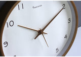Minimalist Wall Clock  Natural Wood Frame with Rose Gold Numbers - Product detail 4