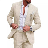 Linen Business Suit  Modern Slim Fit Two-Piece - Product example