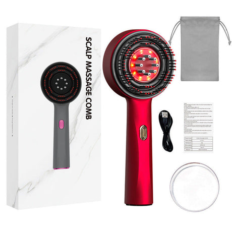 LED Hair Therapy Brush  Red Light Scalp Massager - Product detail 4