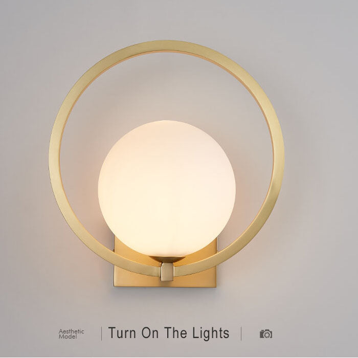 Modern Glass Wall Lamp  Circular Globe Design - Product detail 4