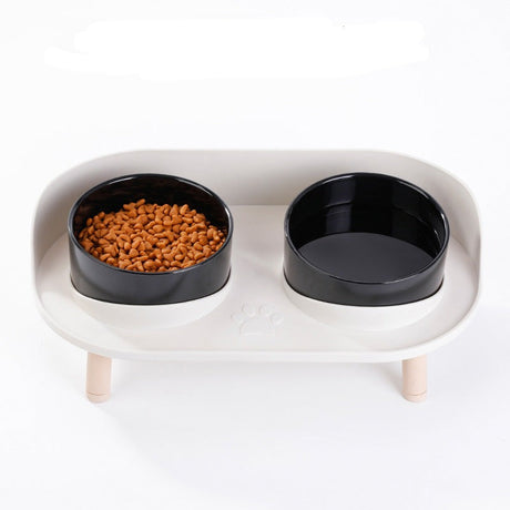 Elevated Pet Food Bowl Set  Ergonomic Raised Feeding Station - Product example