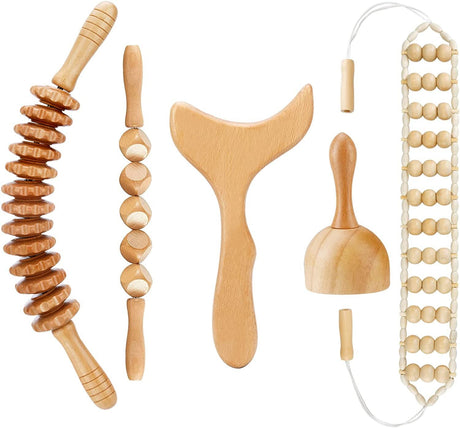 Wooden Massage Tools Set  Professional Body Therapy Collection - Product showcase
