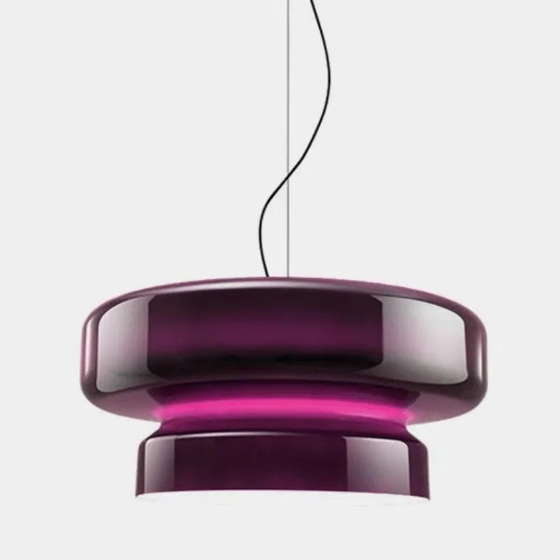 Nordic Glass Pendant Light  Retro Brown Drum Shade Design - Product detail 15