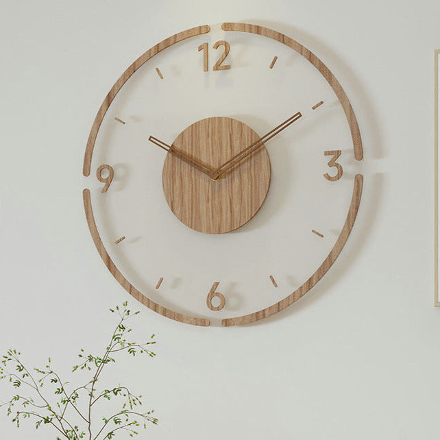Nordic Wall Clock  Natural Wood Minimalist Design - Product detail 4