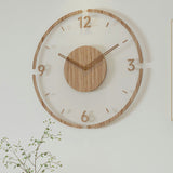 Nordic Wall Clock  Natural Wood Minimalist Design - Product detail 4