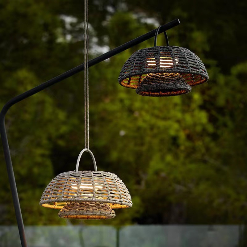 Bamboo Pendant Light  Woven Dome Outdoor Design - Product detail 5