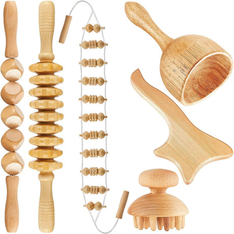 Wooden Massage Tools Set  Professional Body Therapy Collection - Product detail 5