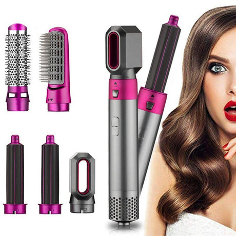 Professional Hair Styling Tool  5-in-1 Hot Air Brush Set - Product showcase