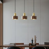 Modern Japanese Pendant Light  Brass Black Cylinder Design - Product detail 6