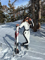 Womens Winter Ski Suit  Insulated Belt Design With Contrast Panels - Product showcase