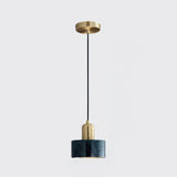Modern Japanese Pendant Light  Brass Black Cylinder Design - Product detail 13