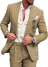 Linen Business Suit  Modern Slim Fit Two-Piece - Product detail 9