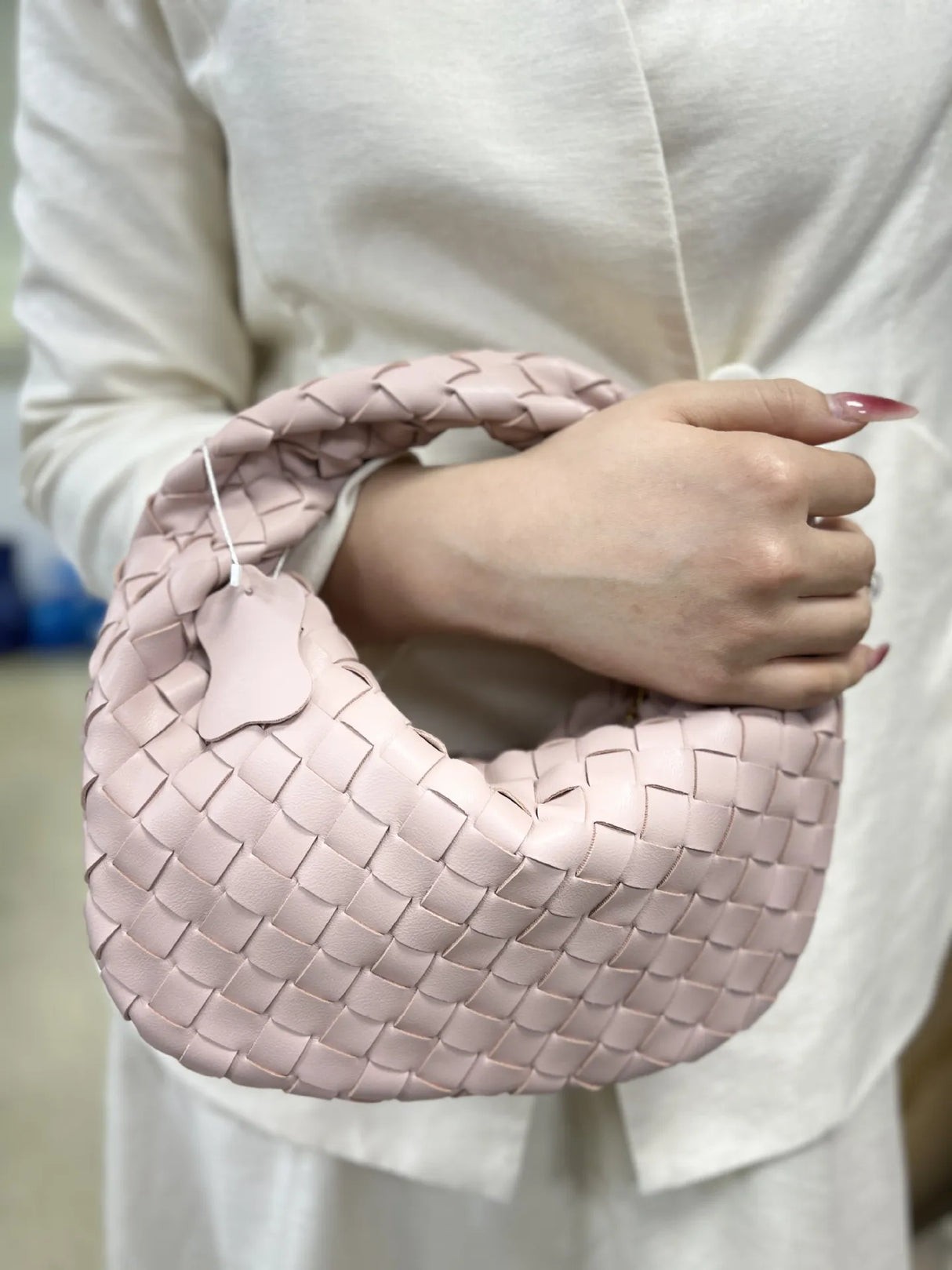 Woven Leather Hobo Bag  Intrecciato Pattern Design - Product detail 13