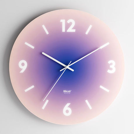 Modern Glass Wall Clock  Sunset Gradient Design - Product detail 7