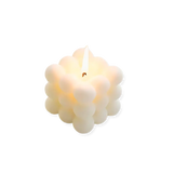 Bubble Cube Candle  Modern Beeswax Design - Detailed view