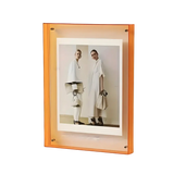 Modern Acrylic Picture Frame  Neon Pink Edge Illumination - Detailed view
