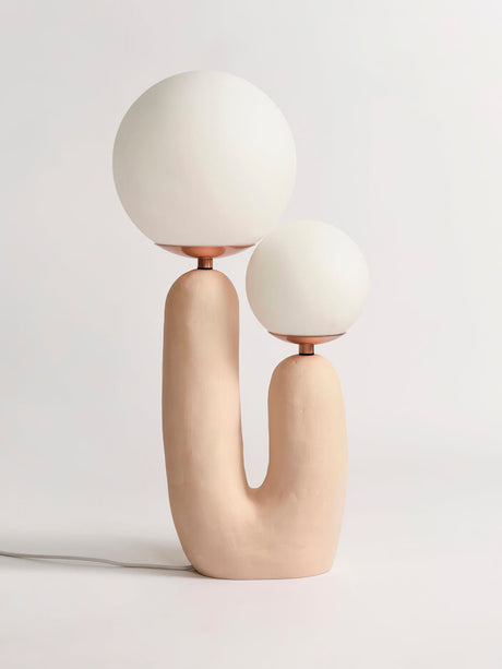 Ceramic Table Lamp  Terra Cotta Base with Glass Globe - Product detail 10