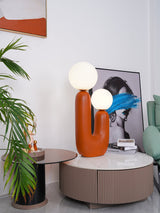 Ceramic Table Lamp  Terra Cotta Base with Glass Globe - Product detail 7