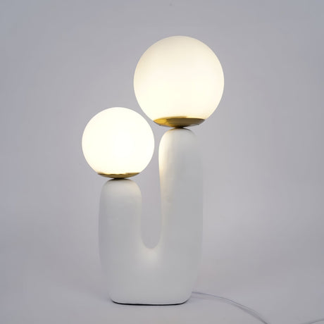 Modern Glass Table Lamp  Pink Resin Base With Dual Globes - Product detail 66