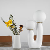 Modern Glass Table Lamp  Pink Resin Base With Dual Globes - Product detail 23