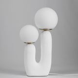 Modern Glass Table Lamp  Pink Resin Base With Dual Globes - Product detail 29