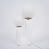 Modern Glass Table Lamp  Pink Resin Base With Dual Globes - Product detail 30