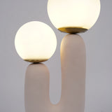 Modern Glass Table Lamp  Pink Resin Base With Dual Globes - Product detail 58