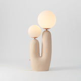 Modern Glass Table Lamp  Pink Resin Base With Dual Globes - Product detail 35