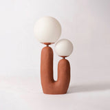 Modern Glass Table Lamp  Pink Resin Base With Dual Globes - Product detail 36