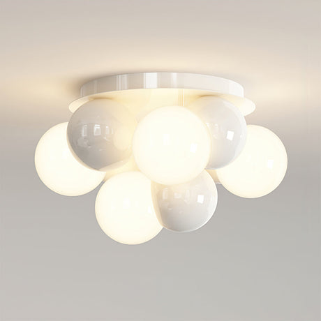 Modern Bubble Ceiling Light  Cream Glass Spheres Design - Product detail 14