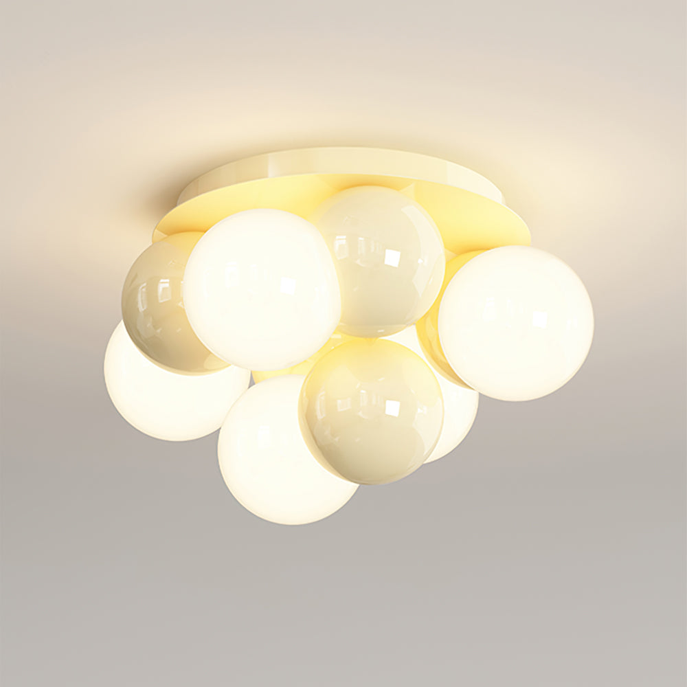 Modern Bubble Ceiling Light  Cream Glass Spheres Design - Product detail 15