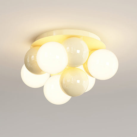Modern Bubble Ceiling Light  Cream Glass Spheres Design - Product detail 15