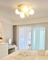 Modern Bubble Ceiling Light  Cream Glass Spheres Design - Product example