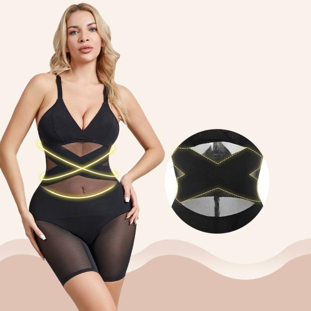 Sculpting Body Shaper  Mesh Panel Compression Bodysuit - Product detail 5