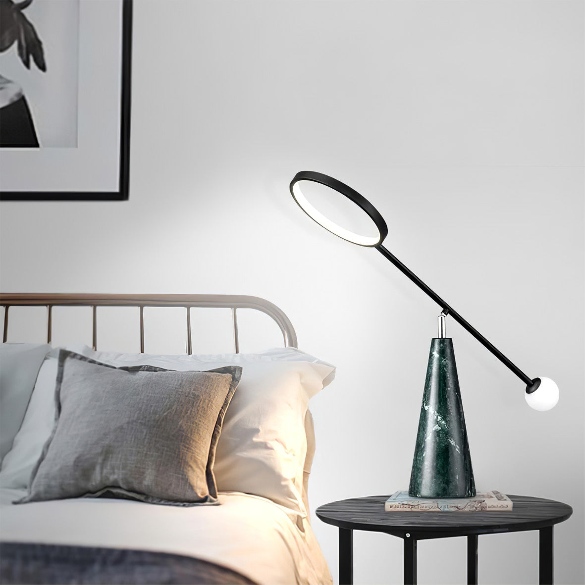 Modern LED Table Lamp  Green Marble Base with Adjustable Neck - Product detail 8