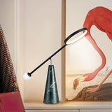 Modern LED Table Lamp  Green Marble Base with Adjustable Neck - Product detail 12