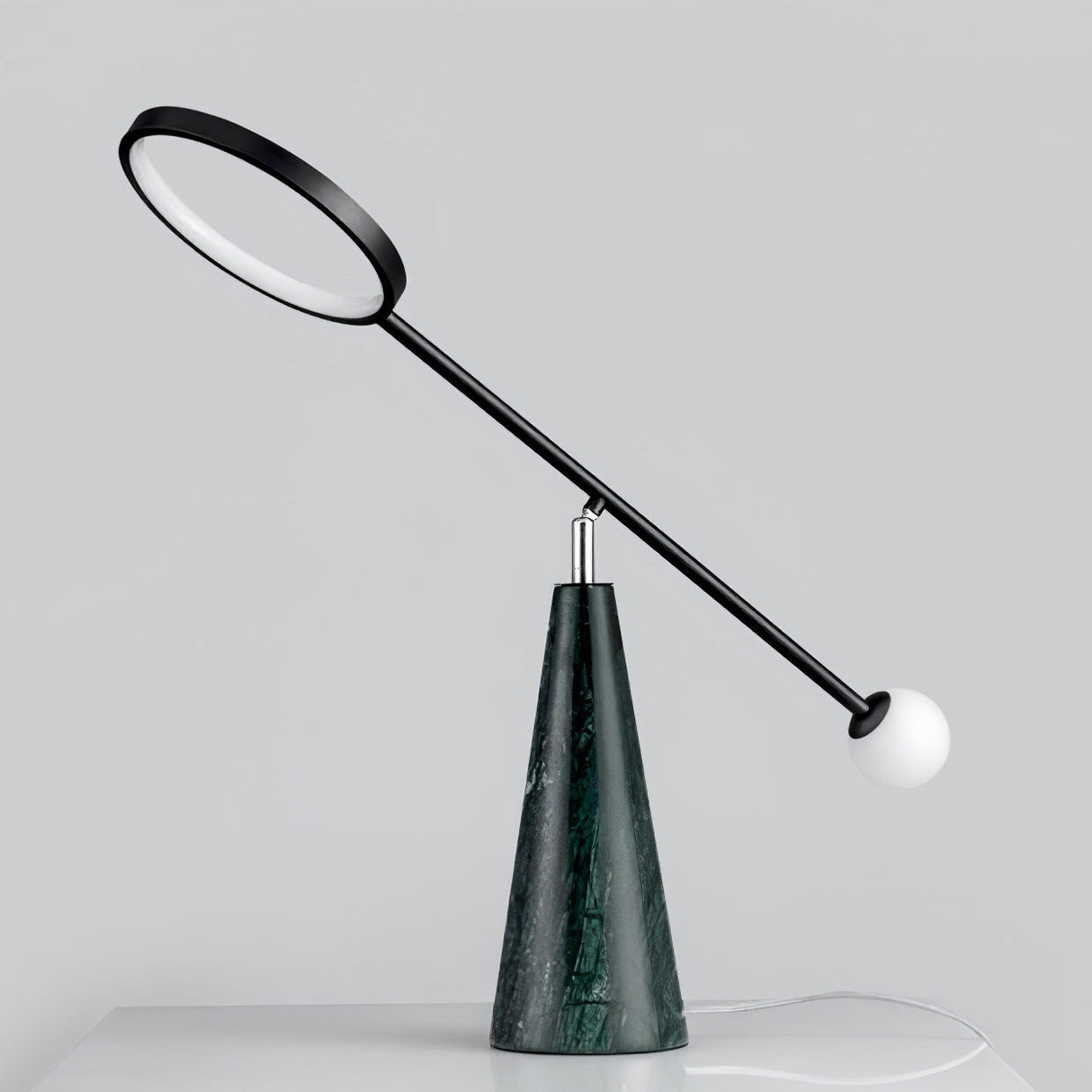 Modern LED Table Lamp  Green Marble Base with Adjustable Neck - Product detail 10