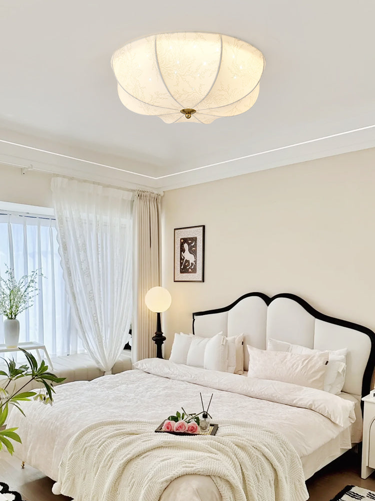 Floral Ceiling Light  Orchid Pattern Fabric Shade - Product detail 8