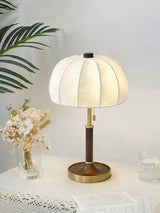 Modern Table Lamp  Cream Fabric Shade with Brass Base - Product detail 6