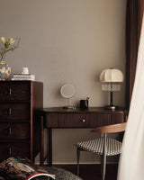 Modern Table Lamp  Cream Fabric Shade with Brass Base - Product detail 11