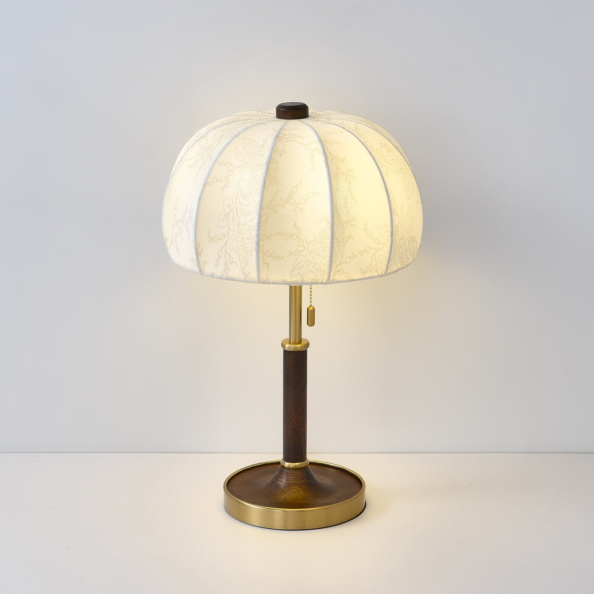 Modern Table Lamp  Cream Fabric Shade with Brass Base - Product detail 16