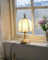 Victorian Table Lamp  Glass Dome Orchid Pattern - Product detail 14