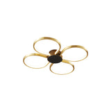 Modern Floral Ceiling Light  Brass Geometric LED Design - Product detail 10