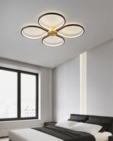Modern Floral Ceiling Light  Brass Geometric LED Design - Product detail 6